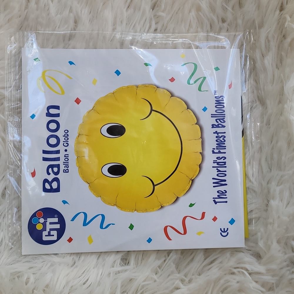 Ballon, Foil Ballon, Happy Face, Emoji